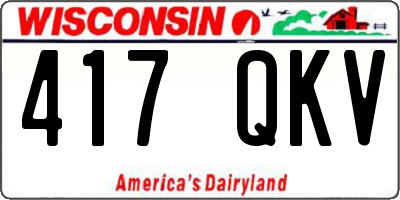 WI license plate 417QKV