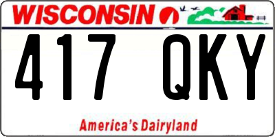 WI license plate 417QKY