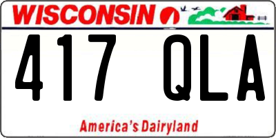 WI license plate 417QLA
