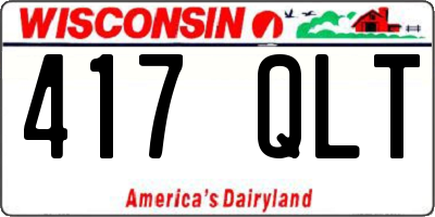 WI license plate 417QLT