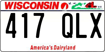 WI license plate 417QLX