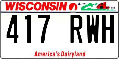 WI license plate 417RWH