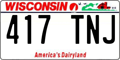 WI license plate 417TNJ