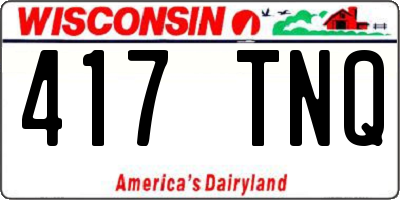 WI license plate 417TNQ