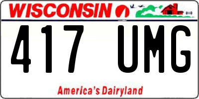 WI license plate 417UMG