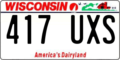 WI license plate 417UXS