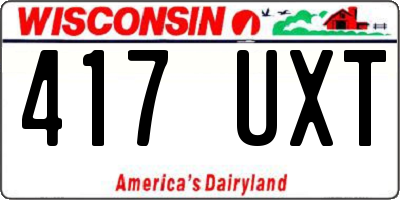WI license plate 417UXT