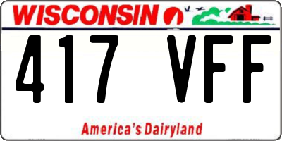 WI license plate 417VFF
