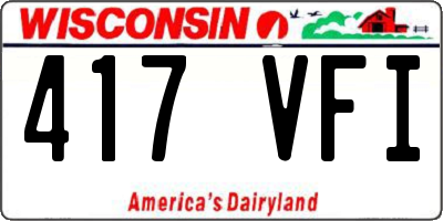 WI license plate 417VFI