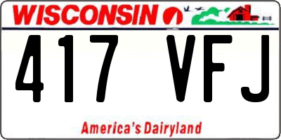 WI license plate 417VFJ