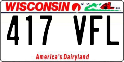 WI license plate 417VFL