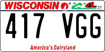 WI license plate 417VGG
