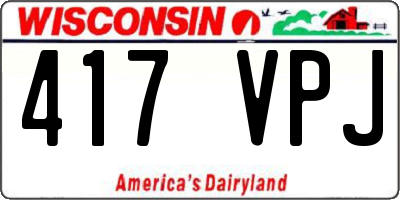 WI license plate 417VPJ