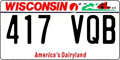 WI license plate 417VQB