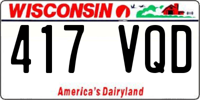 WI license plate 417VQD