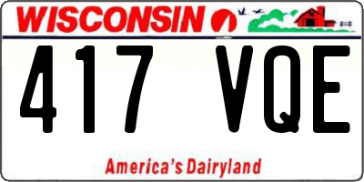 WI license plate 417VQE