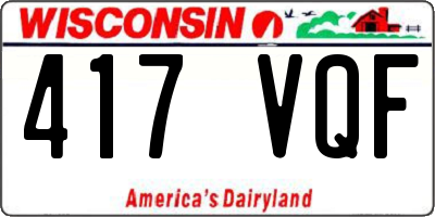 WI license plate 417VQF