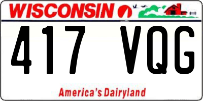WI license plate 417VQG