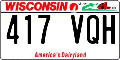 WI license plate 417VQH