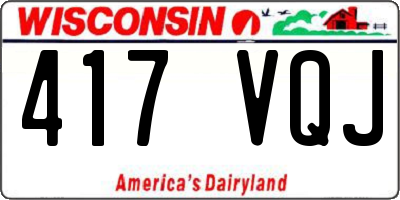 WI license plate 417VQJ