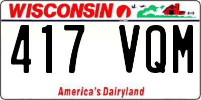 WI license plate 417VQM