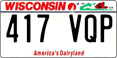 WI license plate 417VQP