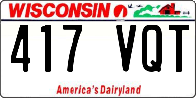 WI license plate 417VQT