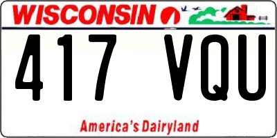 WI license plate 417VQU