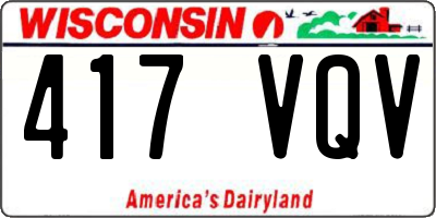 WI license plate 417VQV