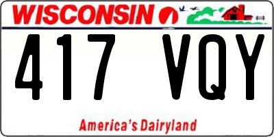 WI license plate 417VQY