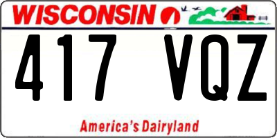 WI license plate 417VQZ