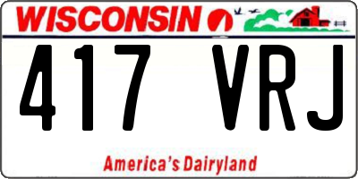 WI license plate 417VRJ