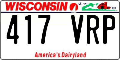 WI license plate 417VRP