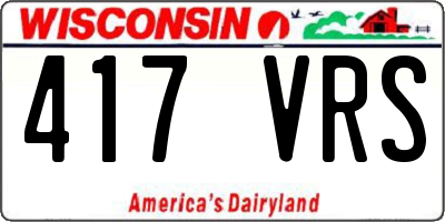 WI license plate 417VRS