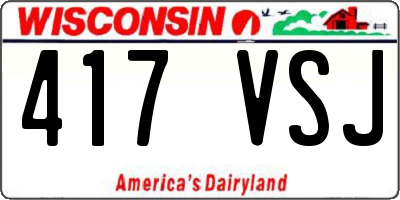 WI license plate 417VSJ