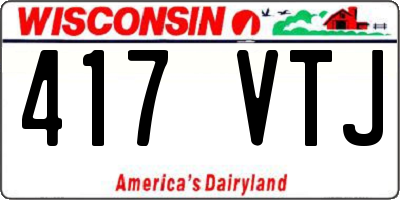 WI license plate 417VTJ