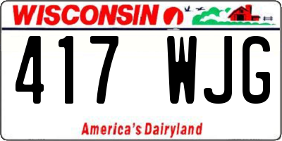 WI license plate 417WJG