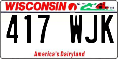 WI license plate 417WJK