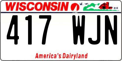 WI license plate 417WJN