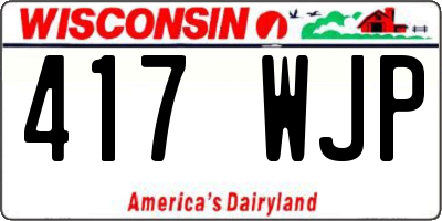 WI license plate 417WJP