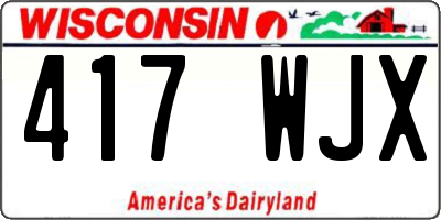 WI license plate 417WJX