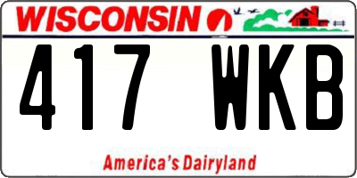WI license plate 417WKB