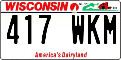 WI license plate 417WKM