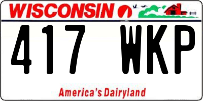WI license plate 417WKP