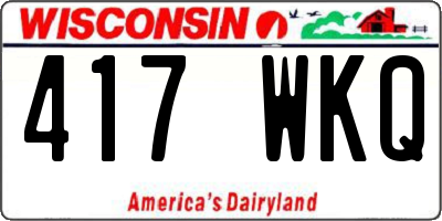 WI license plate 417WKQ