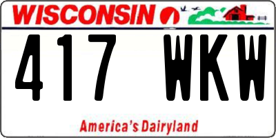 WI license plate 417WKW