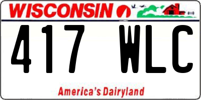 WI license plate 417WLC