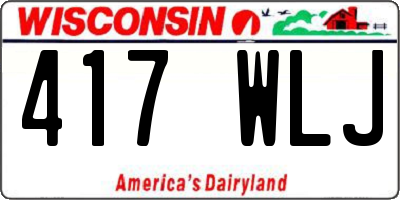WI license plate 417WLJ