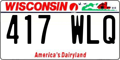 WI license plate 417WLQ