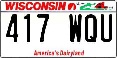 WI license plate 417WQU